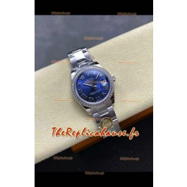 Montre Rolex Super Clone Datejust 31 mm à cadran bleu foncé