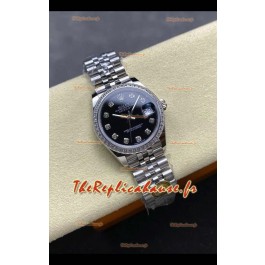 Montre Rolex Super Clone Datejust 31 mm Cadran Noir Jubilee Super Clone