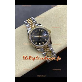 Montre Rolex Super Clone Datejust 31 mm, cadran gris, or jaune, Super Clone