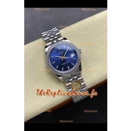 Montre Rolex Super Clone Datejust 31 mm, cadran bleu, boîtier acier, Super Clone