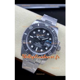 Rolex Submariner DiW, lunette et cadran en fibre de carbone sablée, réplique Super Clone MVMNT Balancier libre