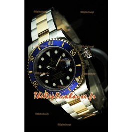 Rolex Submariner Reproduction Montre Suisse avec Boitier en Deux Tons - Index Super Lumineux