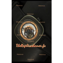 SevenFriday P-32 noire et grise avec mouvement Miyota 82S7 original - Qualité miroir 1:1