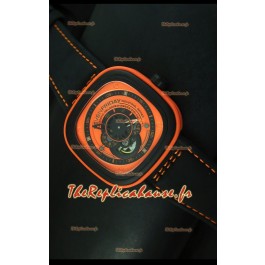 SevenFriday P-32 noire et orange avec mouvement Miyota 82S7 original - Qualité miroir 1:1