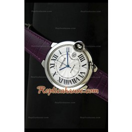 Ballon De Cartier Montre Automatique Suisse avec Bracelet en Cuir