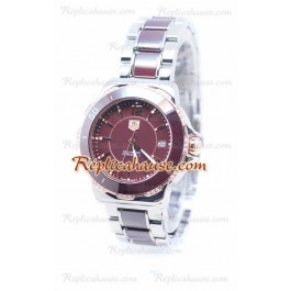 Tag Heuer Formula 1 Quartz Brown Ceramic Rose Gold Bezel with Diamonds Montre