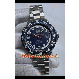 Montre Tag Heuer Formula 1 à cadran bleu et mouvement automatique, réplique japonaise