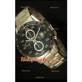 Montre à cadran noir Tag Heuer Carrera Calibre 1887 - Réplique miroir 1:1 