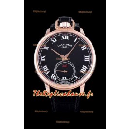 Chopard Louis-Ulysse L'hommage montre suisse en or rose cadran noir 