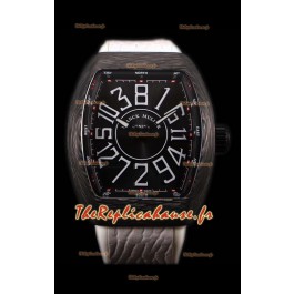 Franck Muller Vanguard boîtier en carbone noir index montre suisse