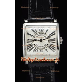 Franck Muller Master Square montre réplique suisse pour les dames à miroir 1:1 bracelet noir