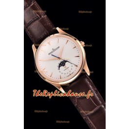 Jaeger LeCoultre Maître Ultra Mince Lune montre réplique en or rose à miroir 1:1