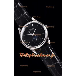 Jaeger LeCoultre Maître Ultra Mince Lune montre réplique en acier inoxydable à miroir 1:1