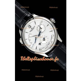 Jaeger LeCoultre Master Geographic montre réplique suisse avec boîtier en acier et fonction réserve de marche 