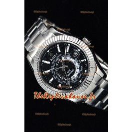 Rolex SkyDweller montre suisse avec boîtier en acier - cadran noir édition DIW