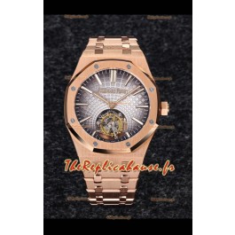 Audemars Piguet Royal Oak Flying Tourbillon 41mm en or rose 904L avec cadran gris