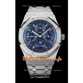 Audemars Piguet Royal Oak Perpetual Calendar Réplique Suisse de la montre en acier avec cadran bleu acier