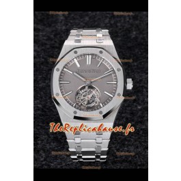 Audemars Piguet Royal Oak Tourbillon 41mm Cadran bleu en boîtier 904L - Cadran gris fumé sablé