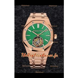 Audemars Piguet Royal Oak Flying Tourbillon 41 mm en or rose 904L avec cadran vert