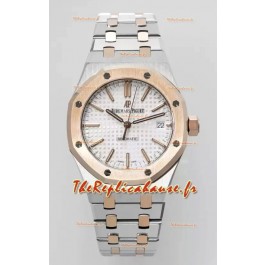 Audemars Piguet Royal Oak 37MM Montre cadran blanc bicolore en mouvement 3120 - Réplique Miroir 1:1