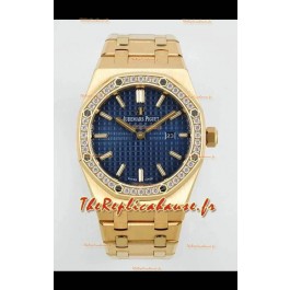 Audemars Piguet Royal Oak 33MM Cadran or jaune et bleu Montre réplique 1:1