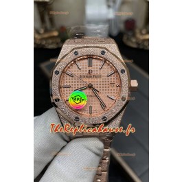 Audemars Piguet Royal Oak 37MM Montre à boîtier givré en mouvement 3120 - Réplique Miroir 1:1