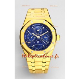 Audemars Piguet Royal Oak Calendrier Perpétuel Réplique Suisse Acier 904L Boîtier Or Jaune