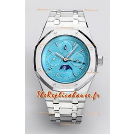Audemars Piguet Royal Oak Quantième Perpétuel Réplique Suisse 904L Acier - Cadran Bleu Tiffany