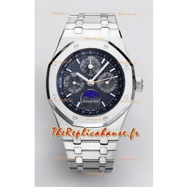 Audemars Piguet Royal Oak Calendrier Perpétuel Réplique Suisse 904L Acier - Cadran Bleu Marine 