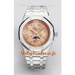 Audemars Piguet Royal Oak Quantième Perpétuel Réplique Suisse 904L Acier - Cadran Champagne