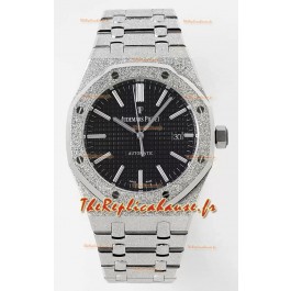 Audemars Piguet Royal Oak 15410BC 41MM Cadran noir 904L Acier Mouvement CALIBRE 3120 Réplique Miroir 1:1