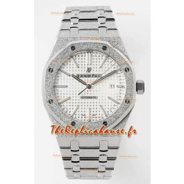 Audemars Piguet Royal Oak 15410BC 41MM Cadran Blanc 904L Acier Mouvement CALIBRE 3120 Réplique miroir 1:1