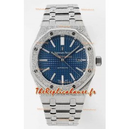 Audemars Piguet Royal Oak 15410BC 41MM Cadran Bleu 904L Acier Mouvement CALIBRE 3120 Réplique miroir 1:1