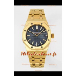Audemars Piguet Montre Royal Oak 37MM cadran bleu or jaune avec mouvement 3120 - Réplique miroir 1:1