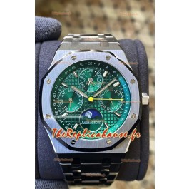 Audemars Piguet Royal Oak Quantième Perpétuel Réplique Suisse Acier 904L Cadran Vert 