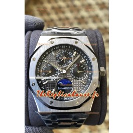Audemars Piguet Royal Oak Quantième Perpétuel Réplique Suisse 904L Acier Cadran Gris 