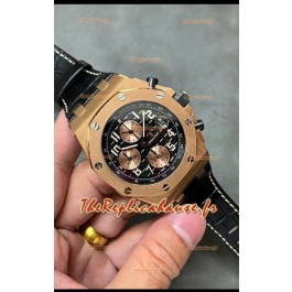 Audemars Piguet Royal Oak Offshore Cadran noir Chronographe Miroir 1:1 Réplique Montres - Acier 904L