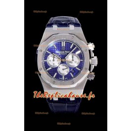 Chronographe Audemars Piguet Royal Oak Cadran bleu 904L Réplique miroir 1:1 en acier
