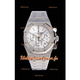 Chronographe Audemars Piguet Royal Oak Cadran blanc 904L Réplique miroir 1:1 en acier