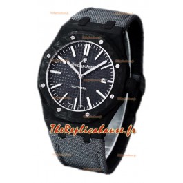 Audemars Piguet Montre Royal Oak Ref.15400 Boîtier en carbone forgé Cadran noir Réplique 1:1