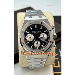 Audemars Piguet Royal Oak Chronograph Cadran noir Bracelet acier Montre Suisse Réplique