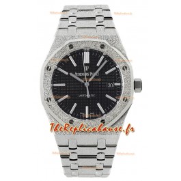 Audemars Piguet Royal Oak Frosted 37MM Cadran noir à remontage automatique Montre réplique 1:1