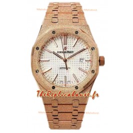 Audemars Piguet Royal Oak 37MM Montre boîtier givré en mouvement 3120 - Réplique 1:1 