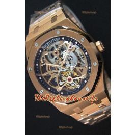Audemars Piguet Royal Oak Tourbillon Montre Extra-Thin ajourée en Or rose