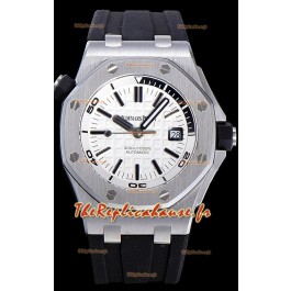 Montre Suisse Audemars Piguet Royal Oak Diver Cadran Blanc Mouvement 3120 Qualité 1:1 Acier 904L Réplique 