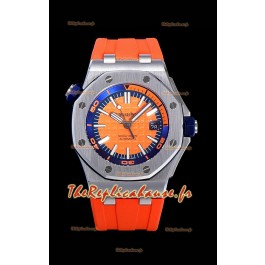 Montre Audemars Piguet Royal Oak Diver Cadran orange Mouvement 3120 de qualité 1:1 Acier 904L Réplique Suisse