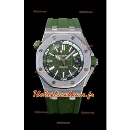 Montre Audemars Piguet Royal Oak Diver Cadran vert foncé Qualité 1:1 Mouvement 3120 Acier 904L Réplique Suisse