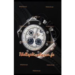 Montre Audemars Piguet Royal Oak Survivor Chronographe Suisse Réplique à Chronographe à Quartz en Cadran Blanc