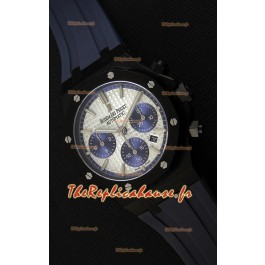 Montre Audemars Piguet Royal Oak Suisse à Chronographe Cadran argenté et Sous-Cadran bleu Réplique