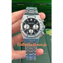 Audemars Piguet Royal Oak Chronographe Cadran noir Bracelet acier Réplique de Montre Suisse